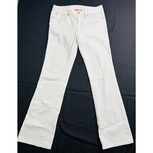 Authentic Classic Tory Burch Women's White Denim Straight Leg Jeans Size EUR 29